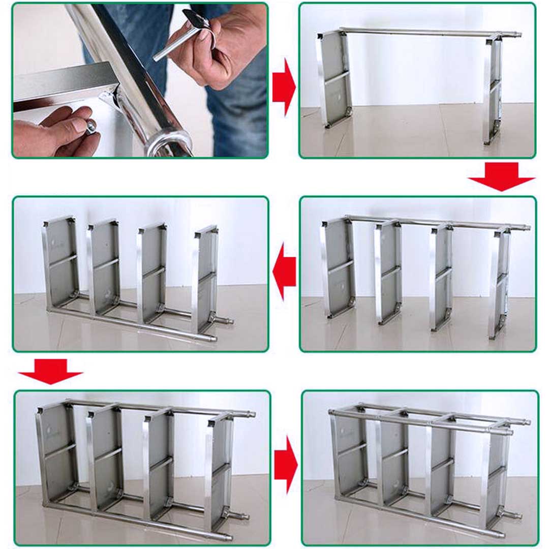 Soga Stainless Steel 4 Tier Kitchen Shelving Unit Display Shelf Home Office 180 Cm