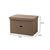 2X Coffee Large Foldable Canvas Storage Box Cube Clothes Basket Organiser Home Decorative Box
