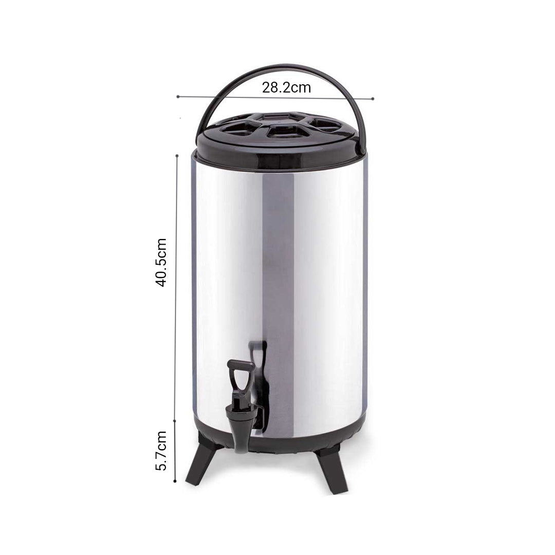 14L Portable Insulated Cold/Heat Coffee Tea Beer Barrel Brew Pot With Dispenser