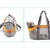 Grey Pet Carrier Bag Breathable Net Mesh Tote Pouch Dog Cat Travel Essentials