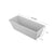 49.5cm White Rectangular Planter Vegetable Herb Flower Outdoor Plastic Box with Holder Balcony Garden Decor Set of 4