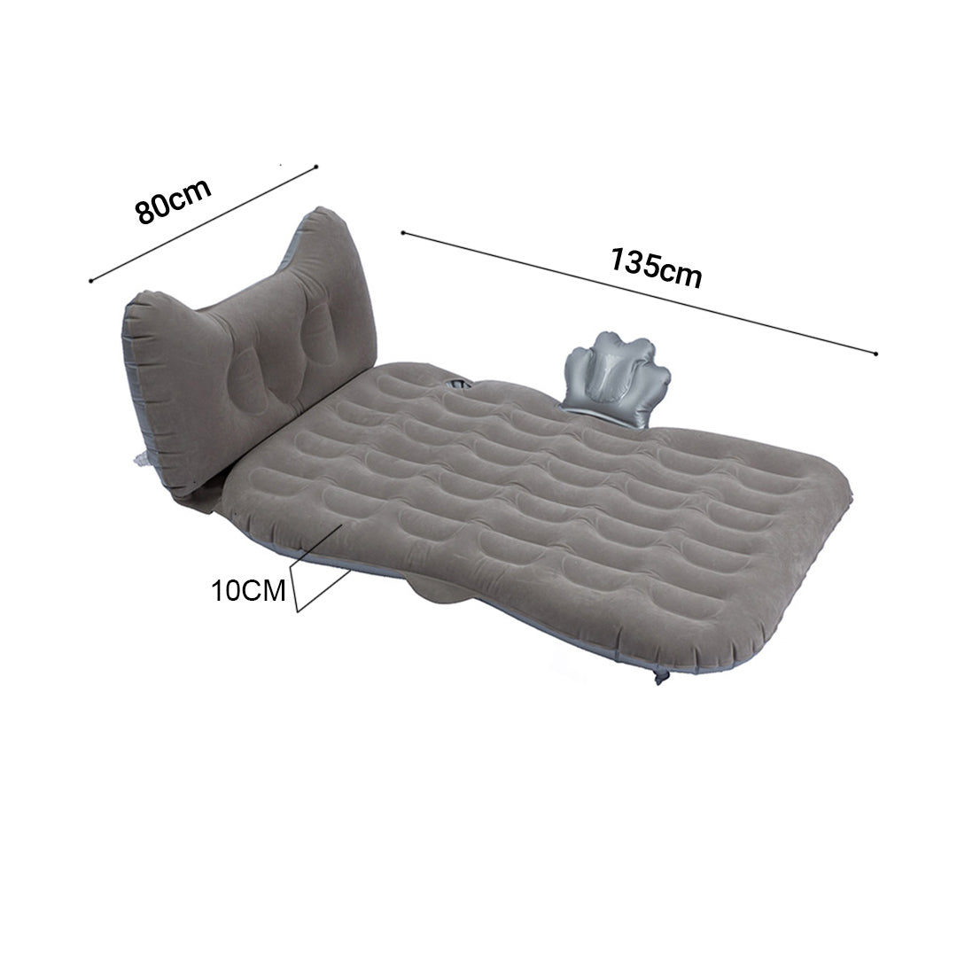 Grey Honeycomb Inflatable Car Mattress Portable Camping Air Bed Travel Sleeping Kit Essentials