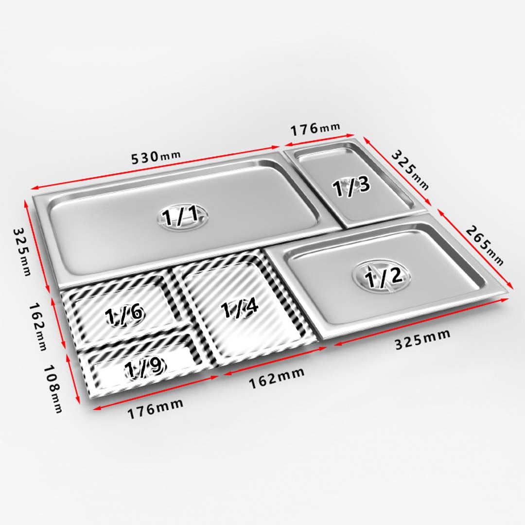 Soga 4 X Gastronorm Gn Pan Lid Full Size 1/3 Stainless Steel Tray Top Cover