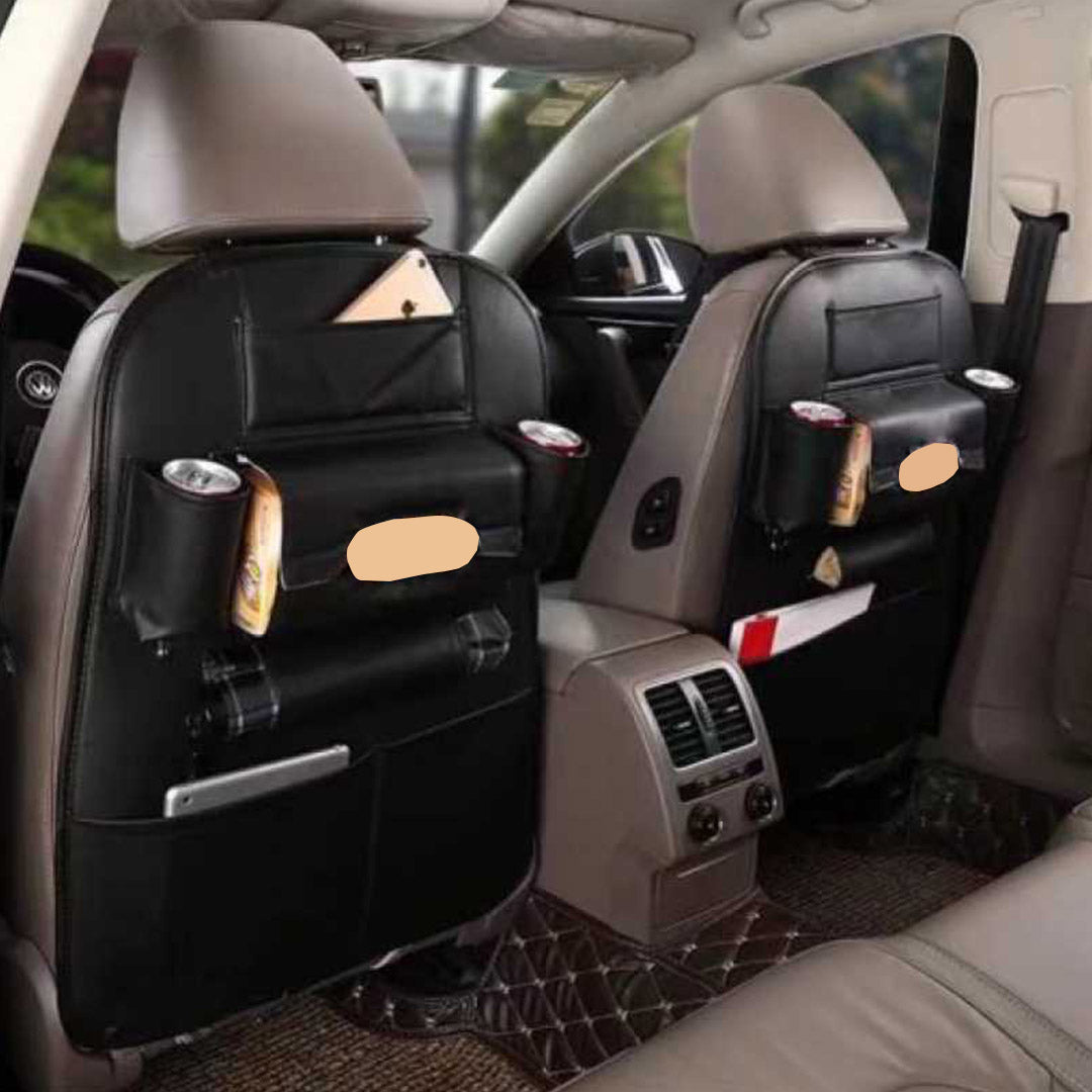 Soga Pvc Leather Car Back Seat Storage Bag Multi Pocket Organizer Backseat And I Pad Mini Holder Black