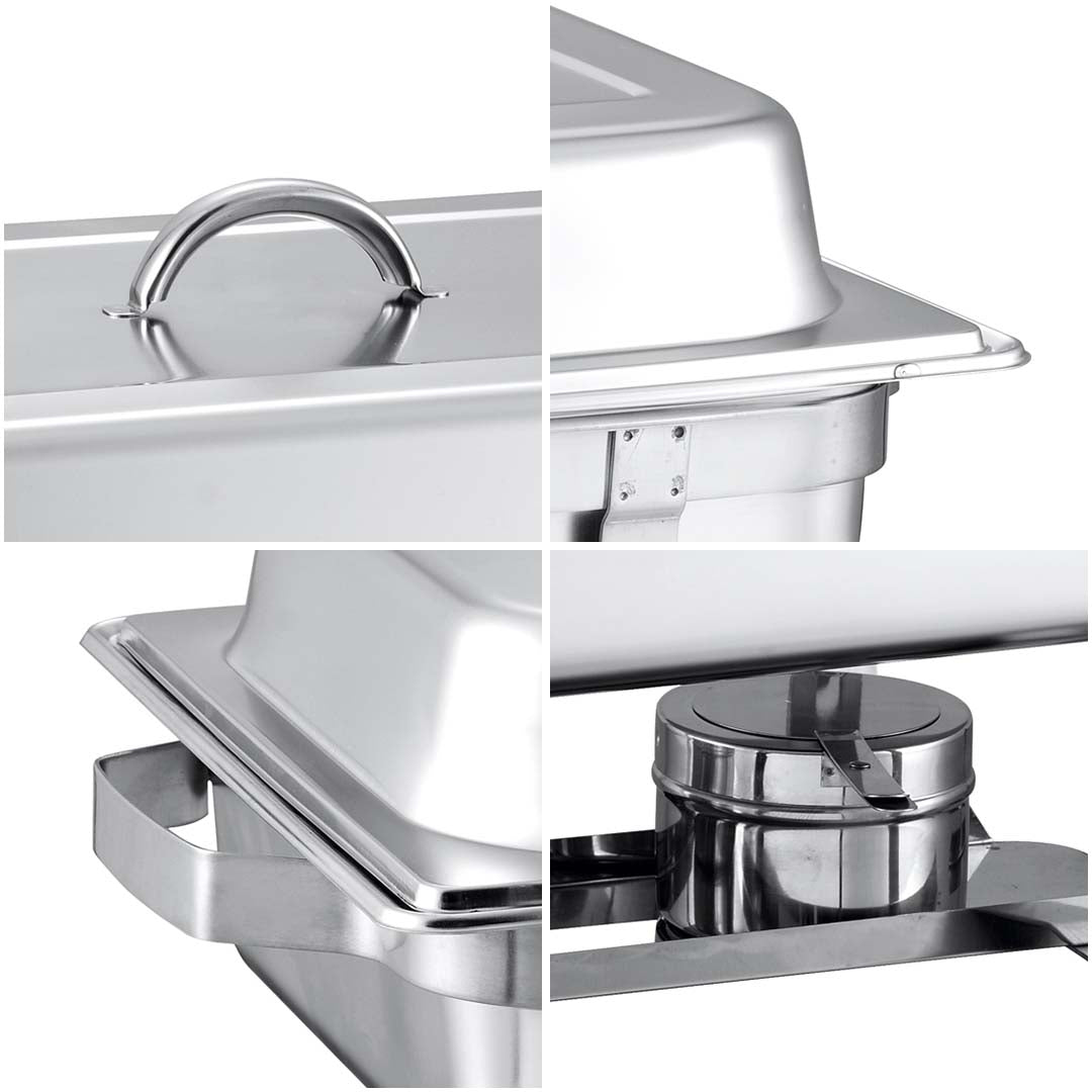 Soga 4 X 3 L Triple Tray Stainless Steel Chafing Food Warmer Catering Dish