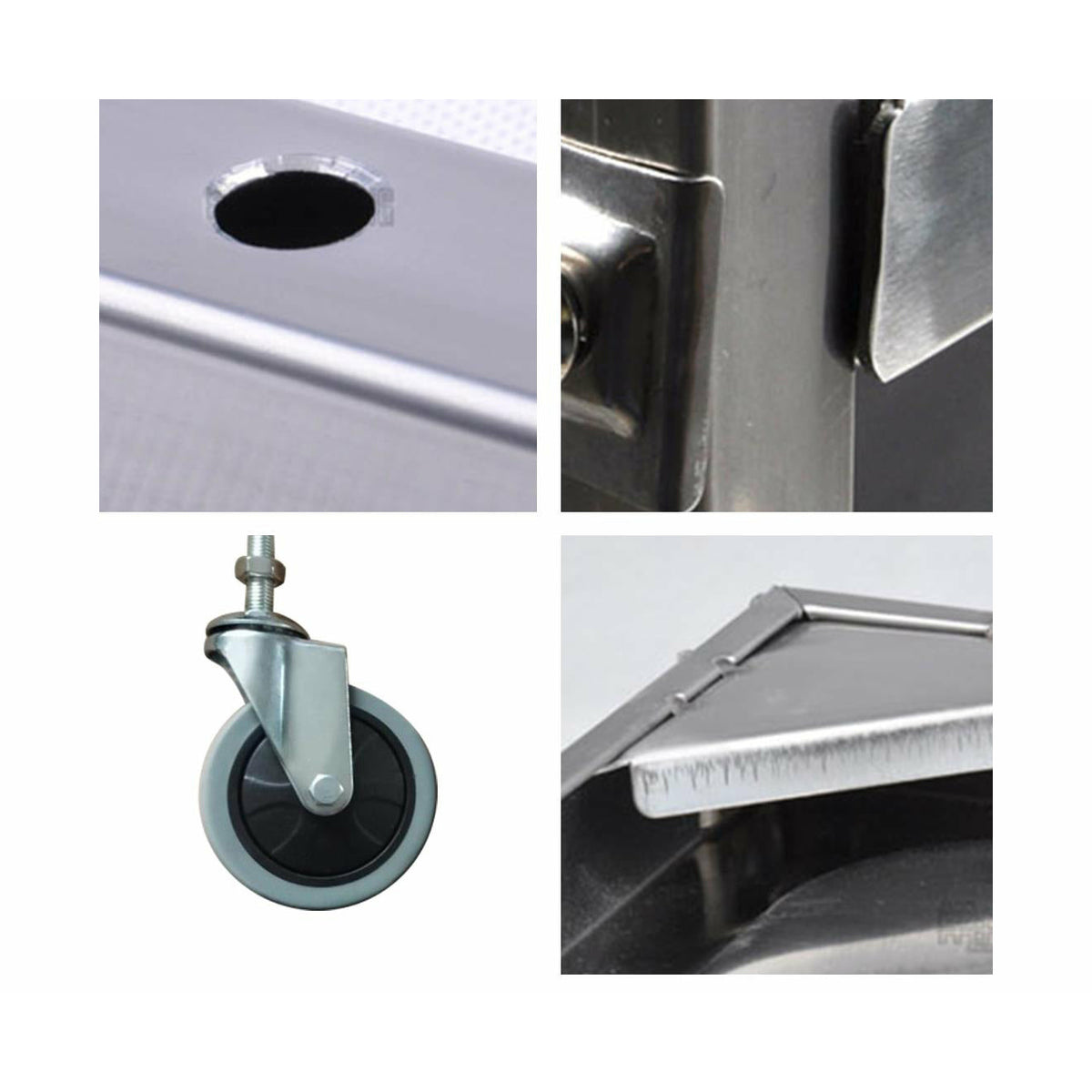 Soga 2 X 2 Tier 95x50x95cm Stainless Steel Drink Wine Food Utility Cart Large