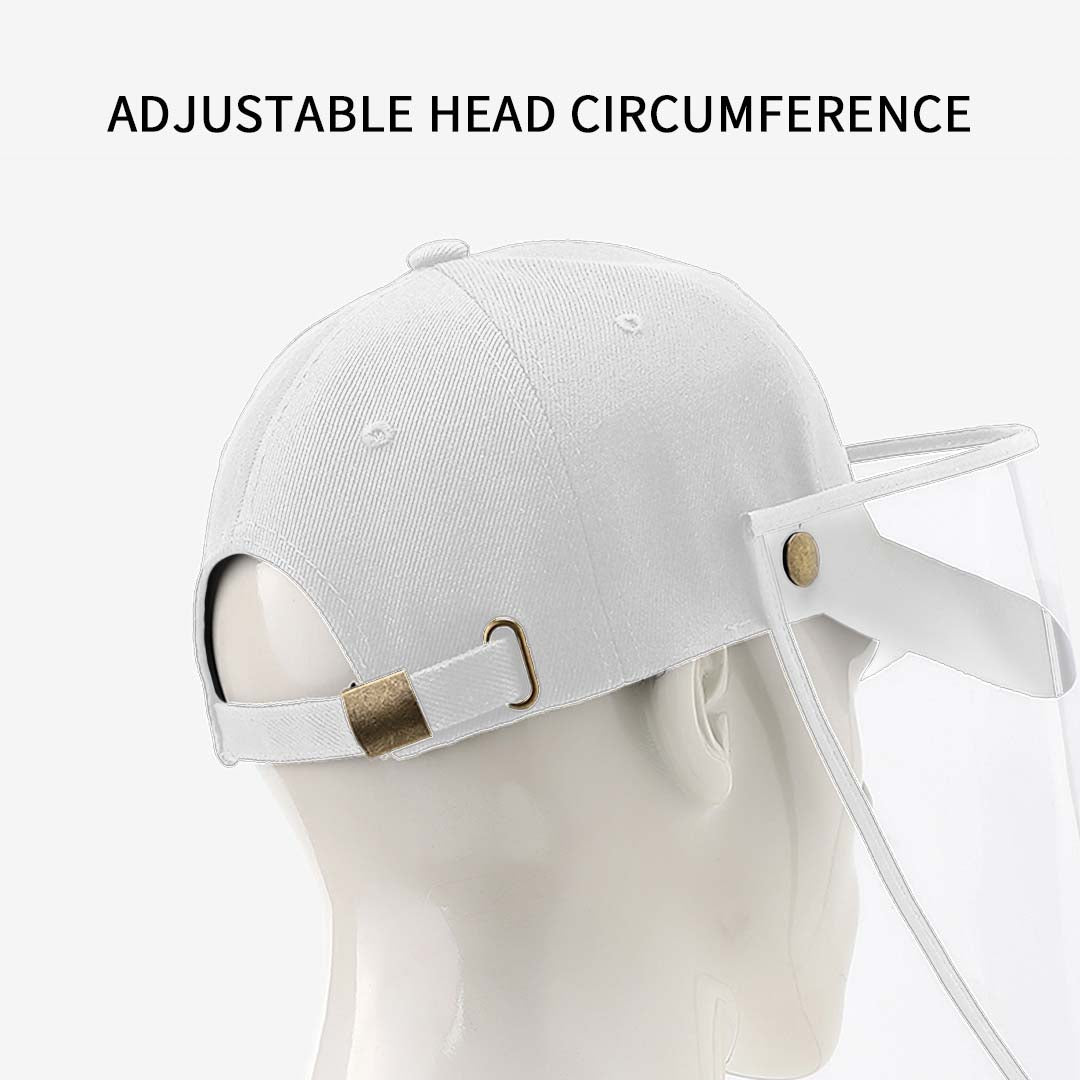 10 X Outdoor Protection Hat Anti Fog Pollution Dust Protective Cap Full Face Hd Shield Cover Adult White