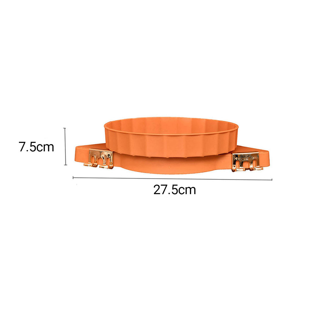 2X Orange 360 Degree Wall-Mounted Rotating Bathroom Organiser Corner Vanity Rack Toilet Adhesive Storage Shelf