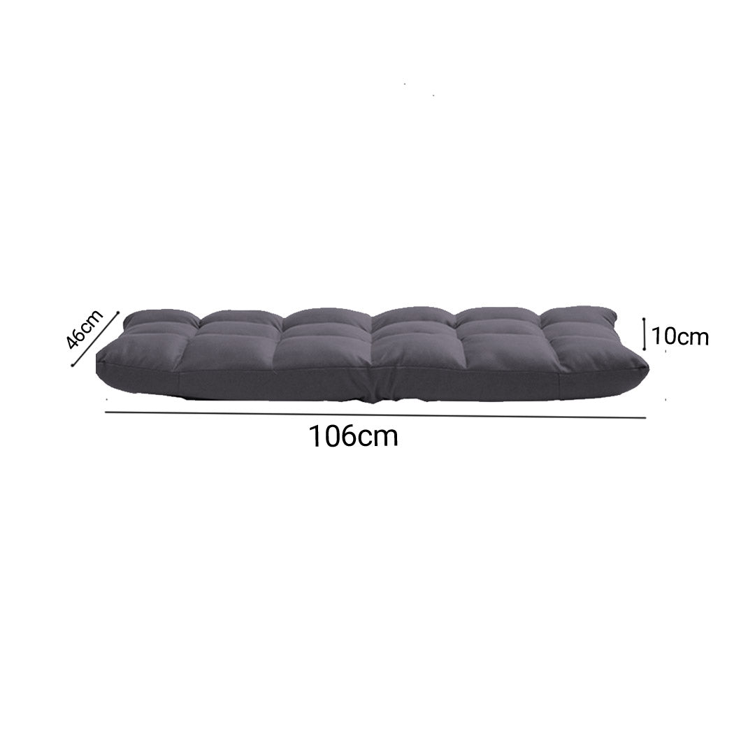 4X Grey Lounge Floor Recliner Adjustable Gaming Sofa Bed Foldable Indoor Outdoor Backrest Seat Home Office Decor