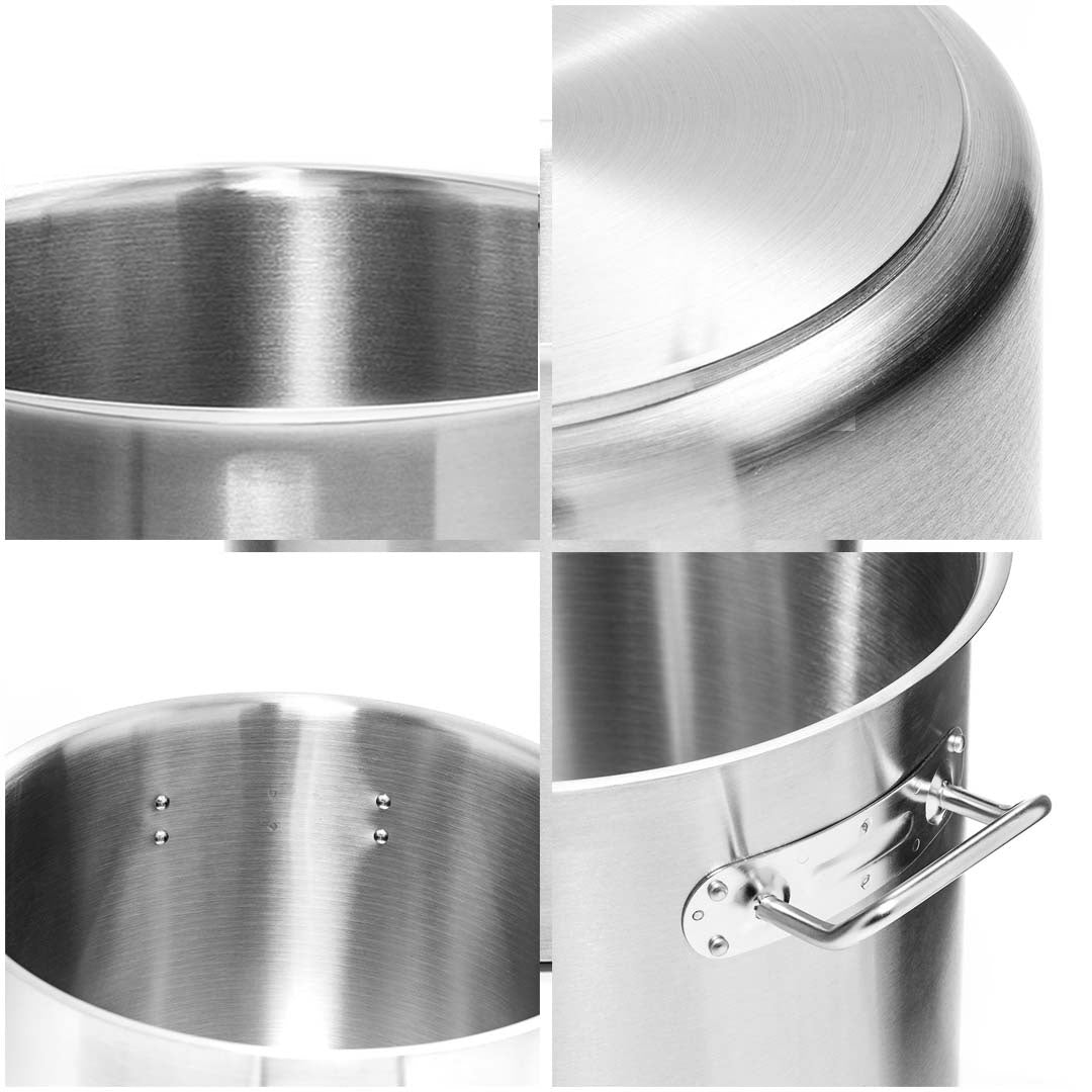 Soga Stock Pot 113 L Top Grade Thick Stainless Steel Stockpot 18/10 Without Lid