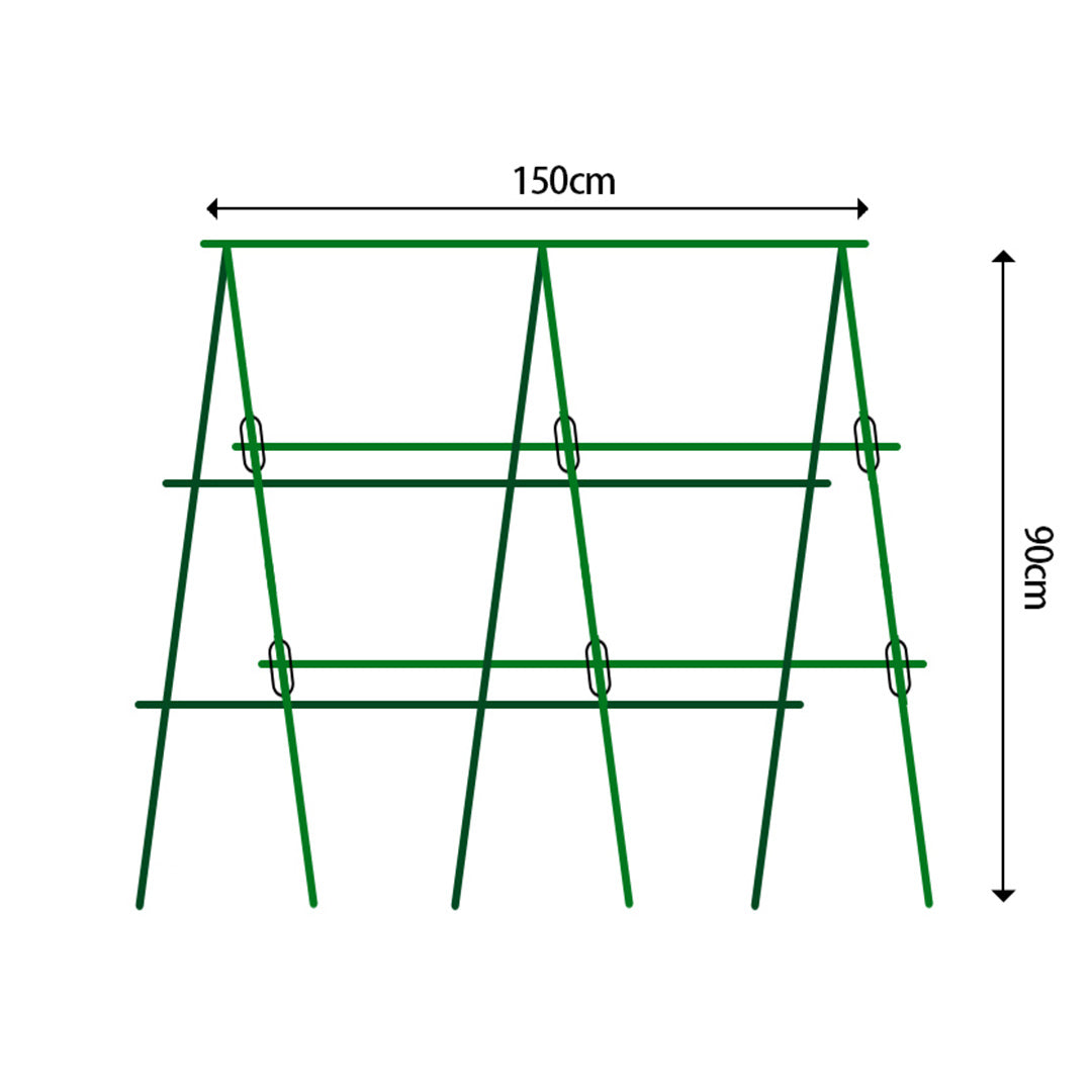 150X90cm Plant Frame Tube Trellis Vegetable Flower Herbs Outdoor Vine Support Adjustable Garden Rack