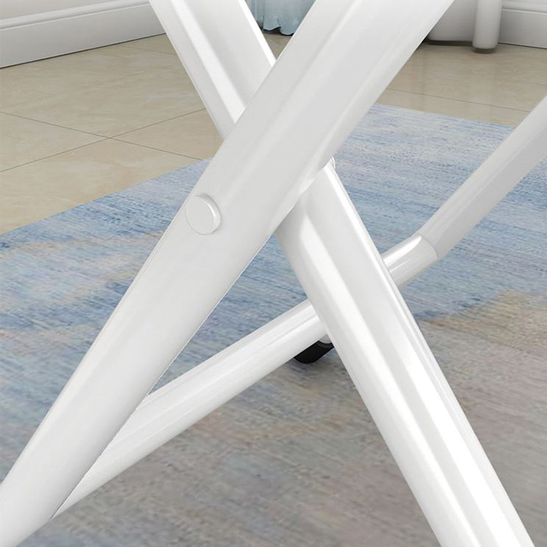 Black Portable Square Table Standing Legs Foldable Furniture Home Decor
