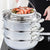 Soga 3 Tier 28cm Heavy Duty Stainless Steel Food Steamer Vegetable Pot Stackable Pan Insert With Glass Lid