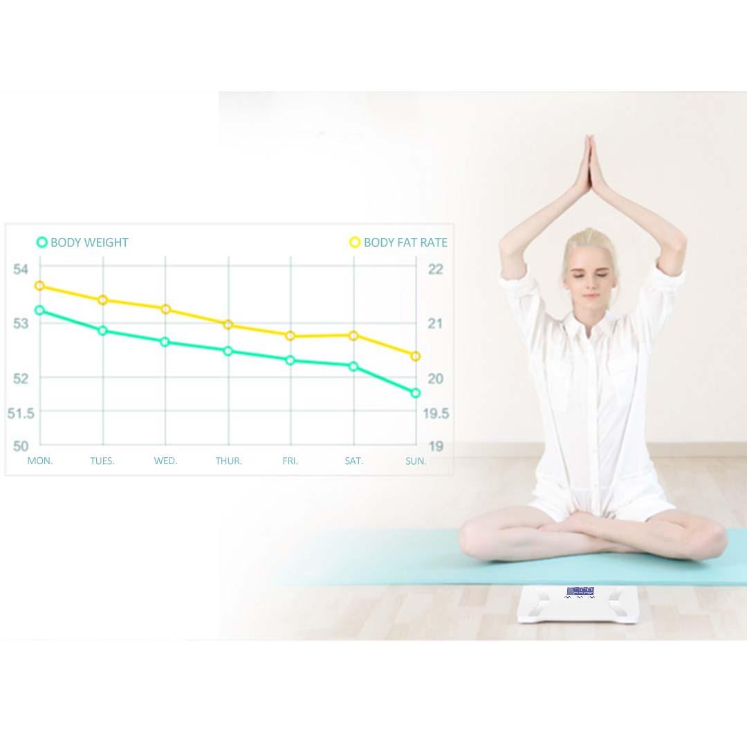 Soga 2 X Glass Lcd Digital Body Fat Scale Bathroom Electronic Gym Water Weighing Scales Black/Purple