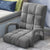 Soga 2 X Foldable Lounge Cushion Adjustable Floor Lazy Recliner Chair With Armrest Grey