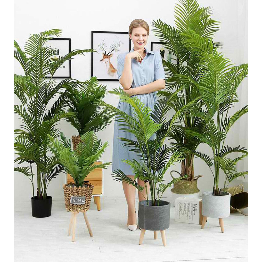 4X 145cm Green Artificial Indoor Swallowtail Sunflower Tree Fake Plant Simulation Decorative