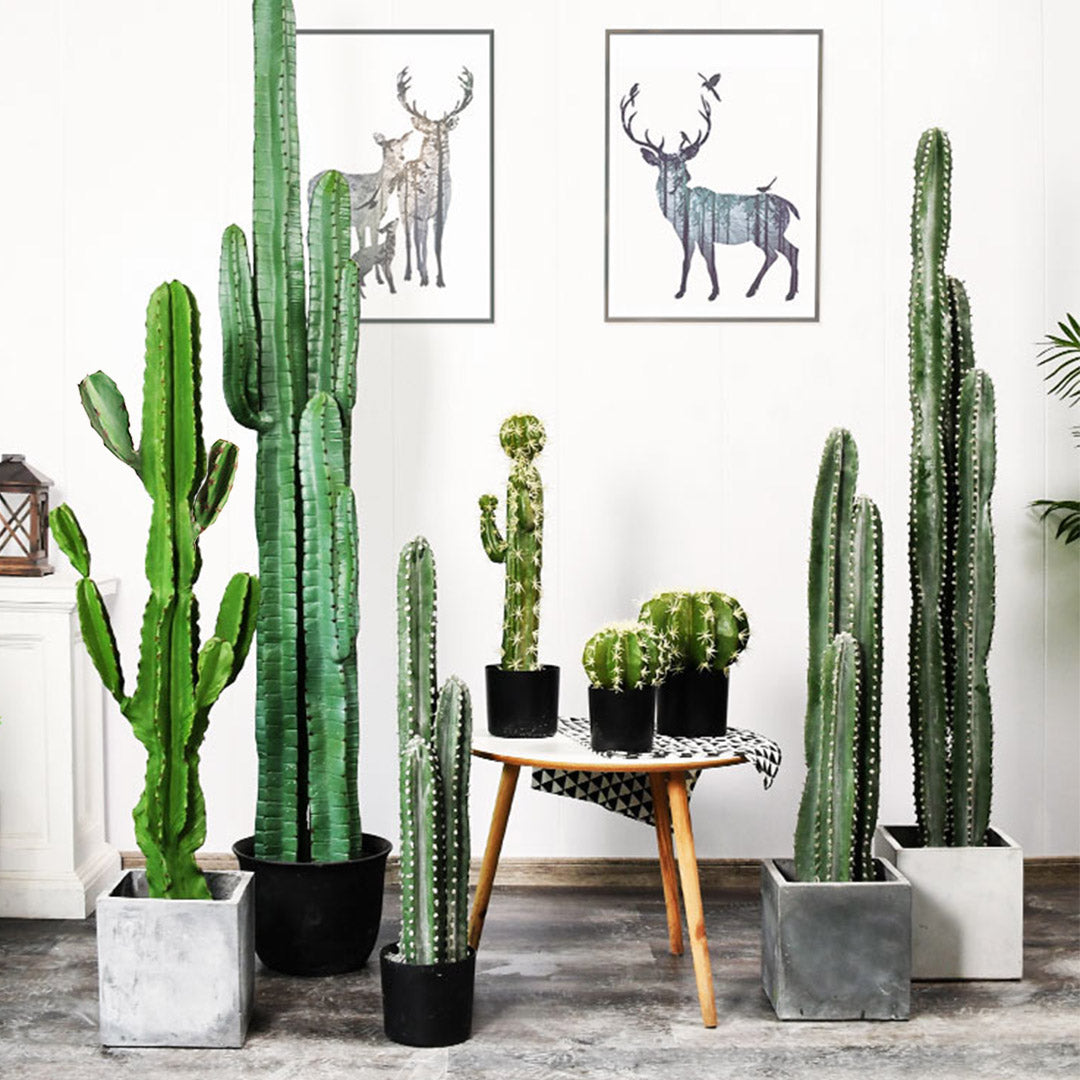 105cm Green Artificial Indoor Cactus Tree Fake Plant Simulation Decorative 6 Heads