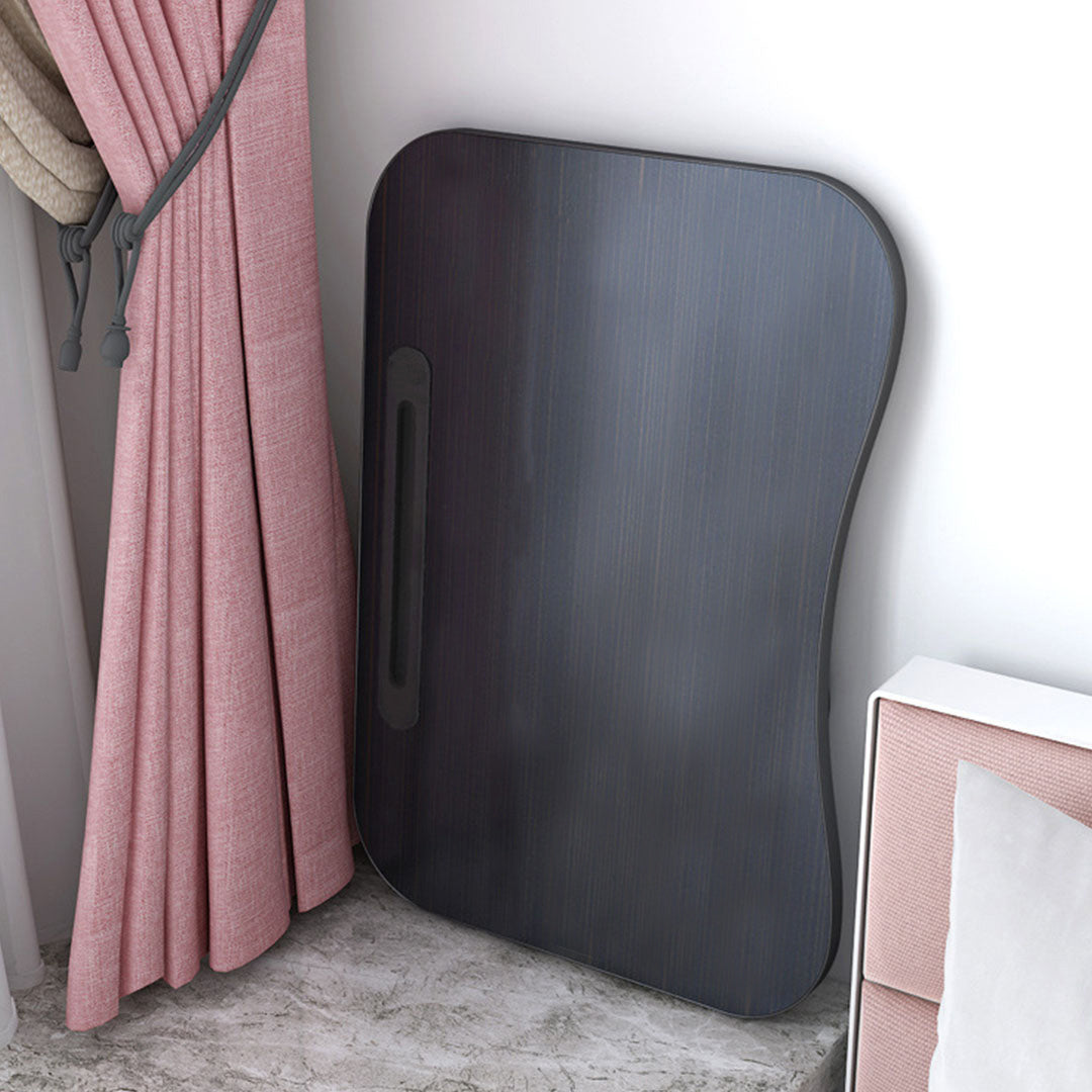 Black Portable Bed Table Adjustable Foldable Bed Sofa Study Table Laptop Mini Desk with Notebook Stand Card Slot Holder Home Decor