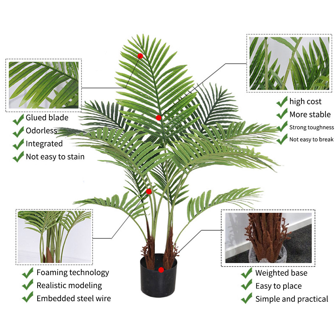 Soga 4 X 165cm Artificial Swallowtail Sunflower Fake Decoration Tree Flower Pot Plant