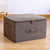 2X Coffee Large Portable Double Zipper Storage Box Moisture Proof Clothes Basket Foldable Home Organiser