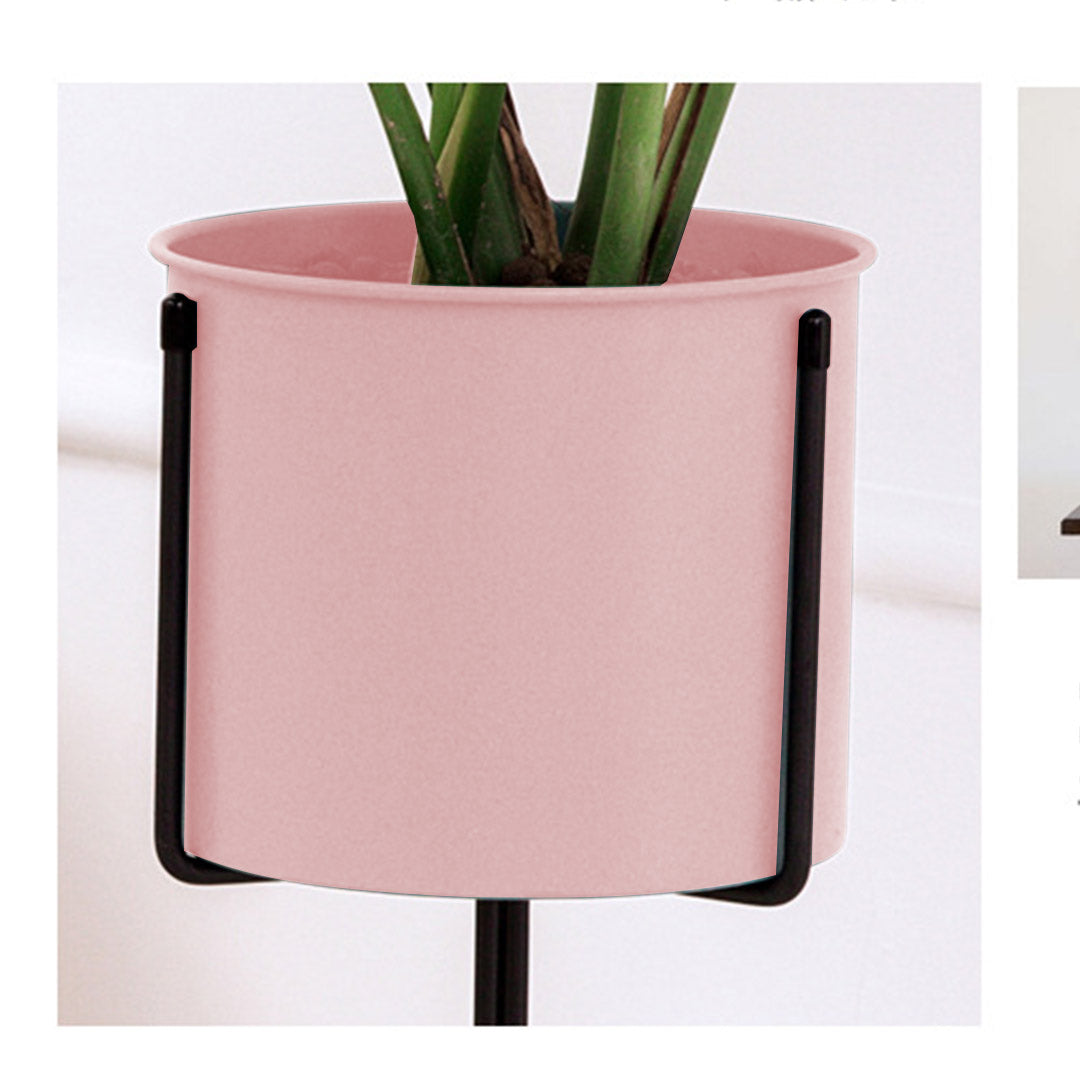 Soga 2 X 80cm Tripod Flower Pot Plant Stand With Pink Flowerpot Holder Rack Indoor Display