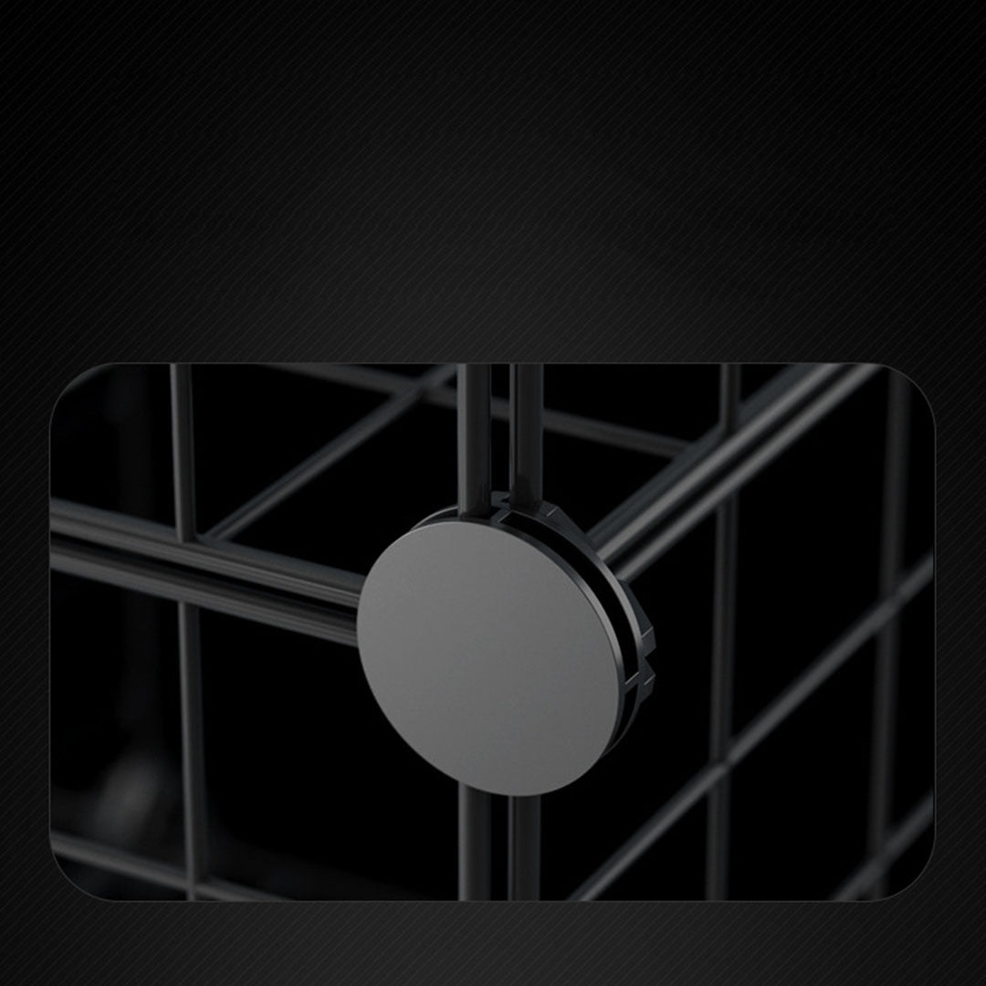 2X Black Portable 9-Cube Storage Organiser Foldable DIY Modular Grid Space Saving Shelf