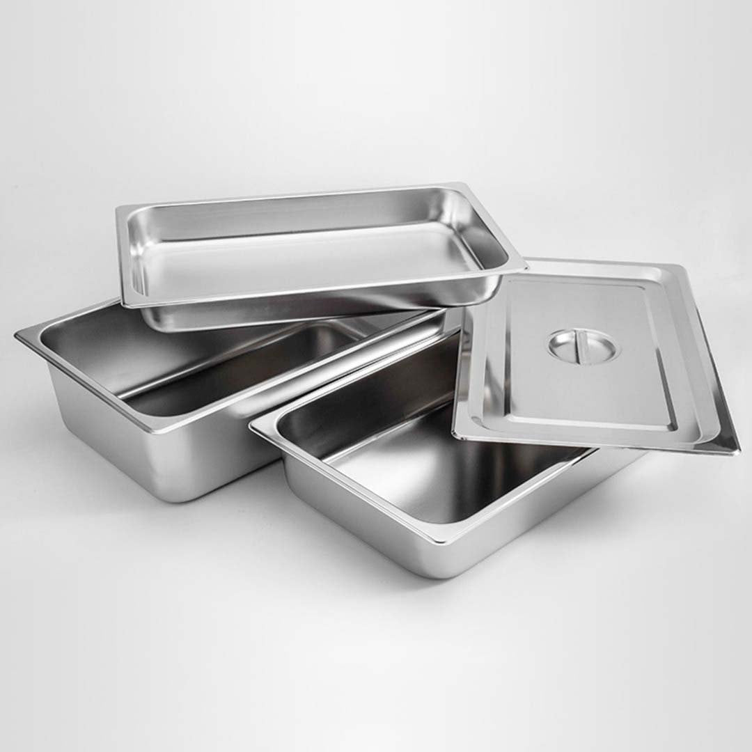 Soga Gastronorm Gn Pan Full Size 1/1 Gn Pan 4cm Deep Stainless Steel Tray With Lid