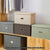 2X Coffee Medium Foldable Canvas Storage Box Cube Clothes Basket Organiser Home Decorative Box