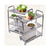 Soga 2 X 4 Tier Stainless Steel Kitchen Dinning Food Cart Trolley Utility Size Square Large