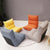 Soga 2 X Lounge Floor Recliner Adjustable Lazy Sofa Bed Folding Game Chair Orange