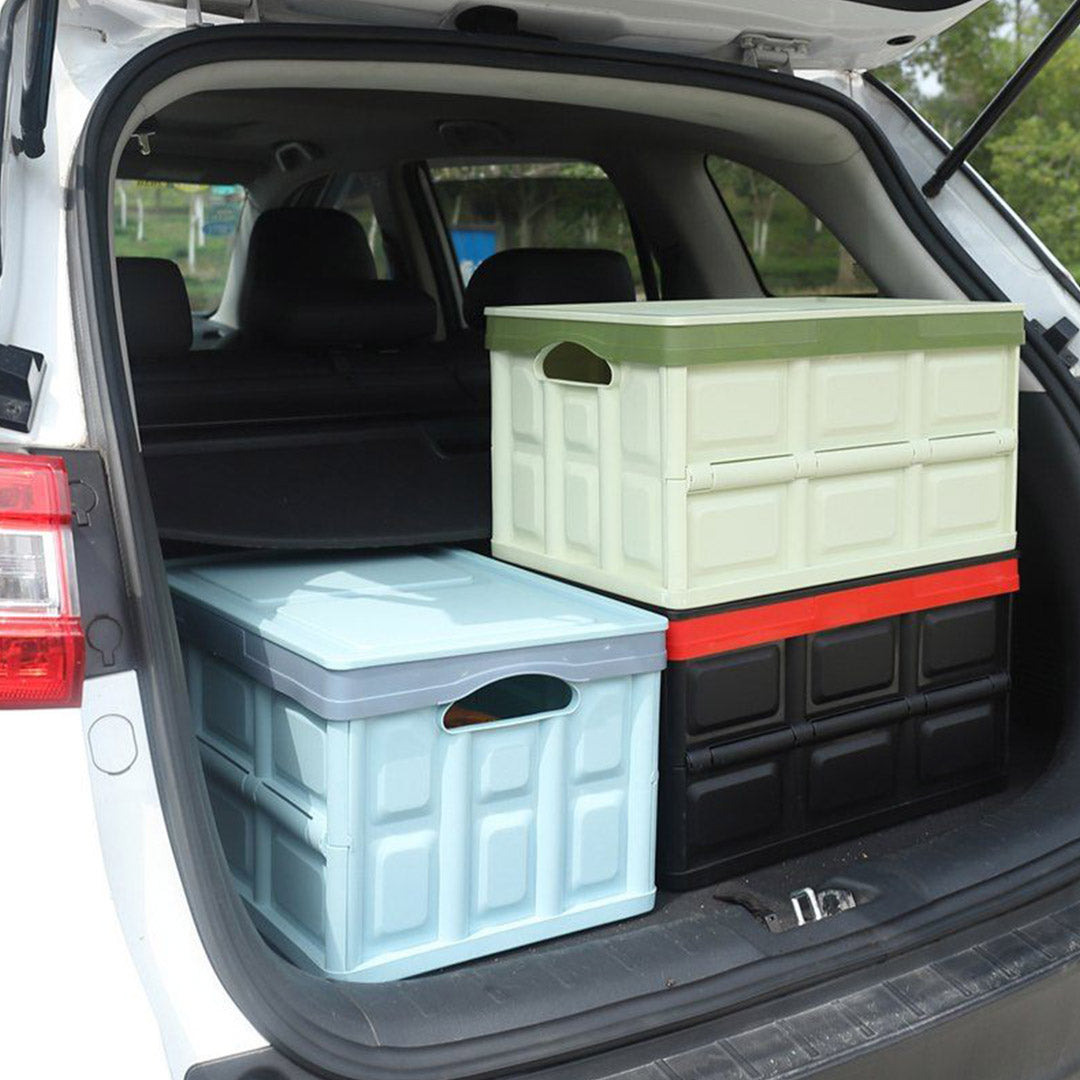 Soga 4 X 56 L Collapsible Car Trunk Storage Multifunctional Foldable Box Green