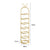 2X 7 Tier Bunny Ears Shape  Gold Plated Metal Shoe Organizer Space Saving Portable Footwear Storage Shelf