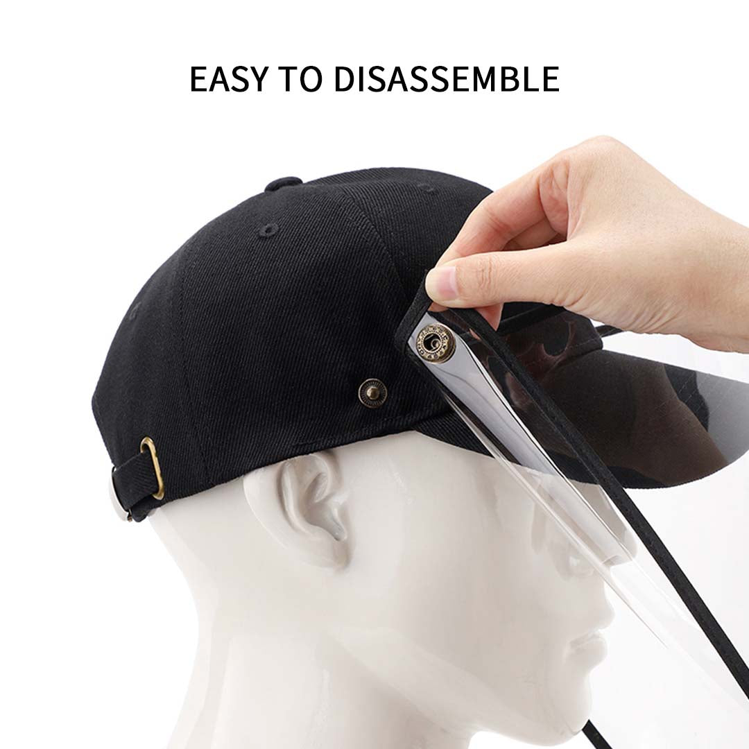 Outdoor Protection Hat Anti Fog Pollution Dust Protective Cap Full Face Hd Shield Cover Adult Black