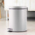 Soga 2 X 7 L Foot Pedal Stainless Steel Rubbish Recycling Garbage Waste Trash Bin Round White