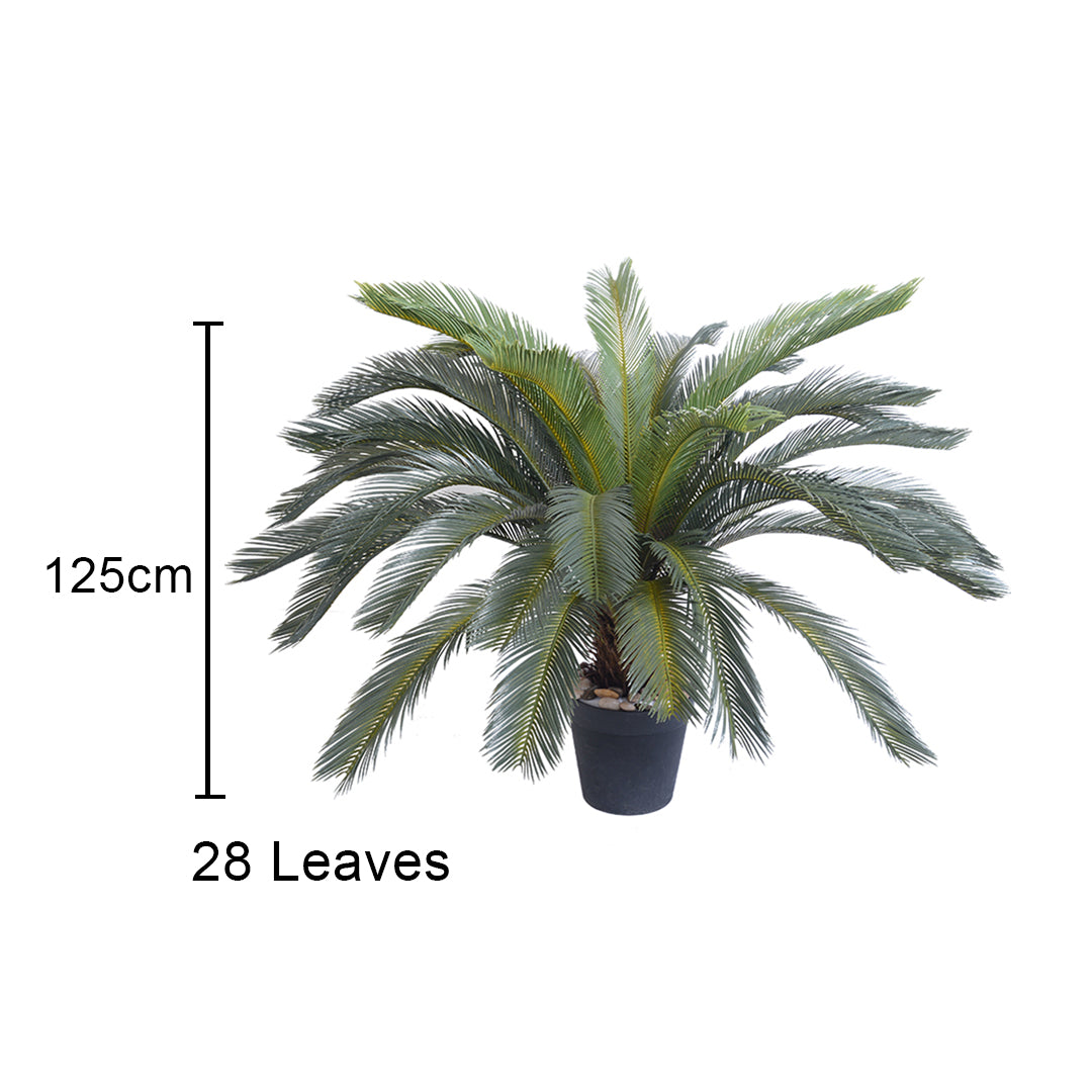Soga 4 X 125cm Artificial Indoor Cycas Revoluta Cycad Sago Palm Fake Decoration Tree Pot Plant
