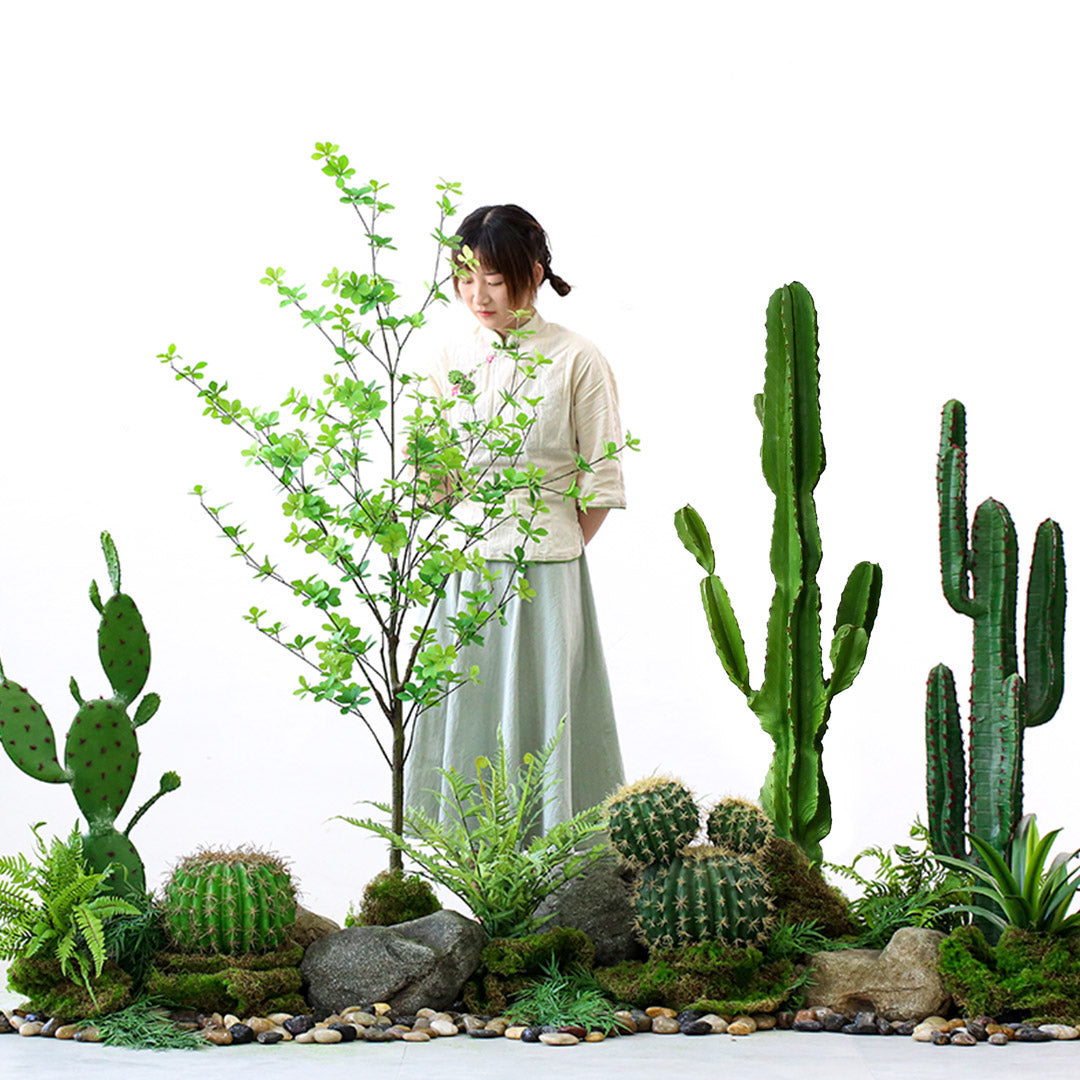 Soga 4 X 120cm Green Artificial Indoor Cactus Tree Fake Plant Simulation Decorative 6 Heads
