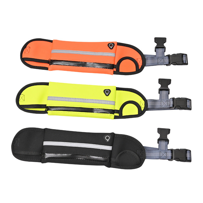 Soga Black Adjustable Hands Free Pet Leash Bag Dog Lead Walking Running Jogging Pet Essentials