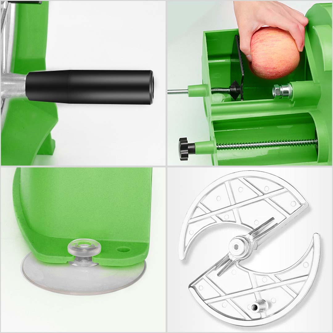 Soga 2 X Commercial Manual Vegetable Fruit Slicer Kitchen Cutter Machine Green