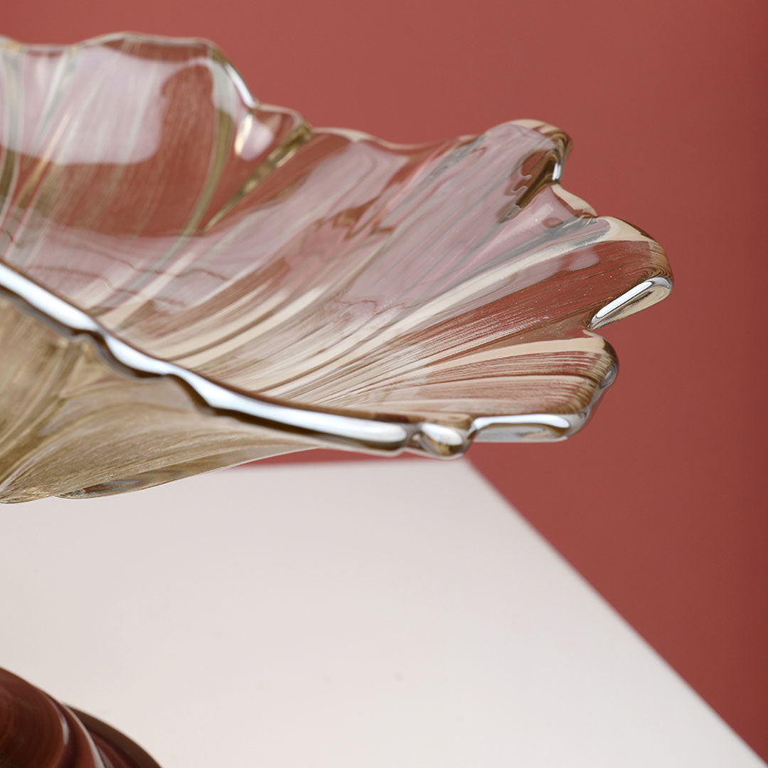 Soga Bronze Tulip Crystal Glass Fruit Bowl Candy Holder Countertop Dessert Serving Basket Decor