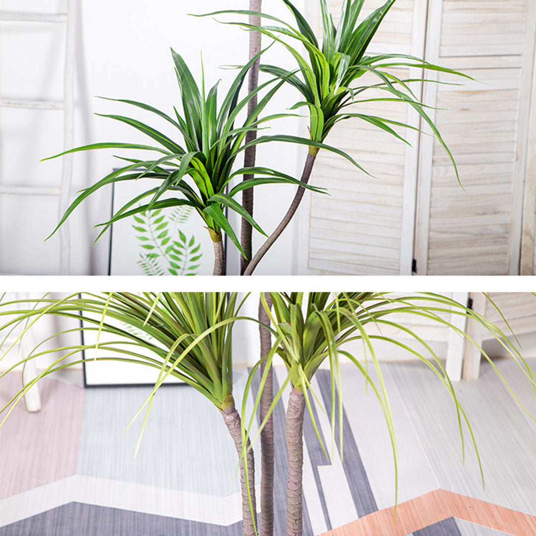 Soga 4 X 180cm Green Artificial Indoor Brazlian Iron Tree Fake Plant Decorative 3 Heads