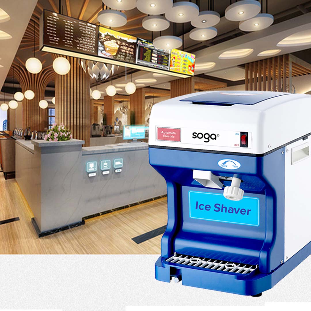 Soga 2 X Ice Shaver Commercial Electric Stainless Steel Ice Crusher Slicer Machine 120 Kg/H