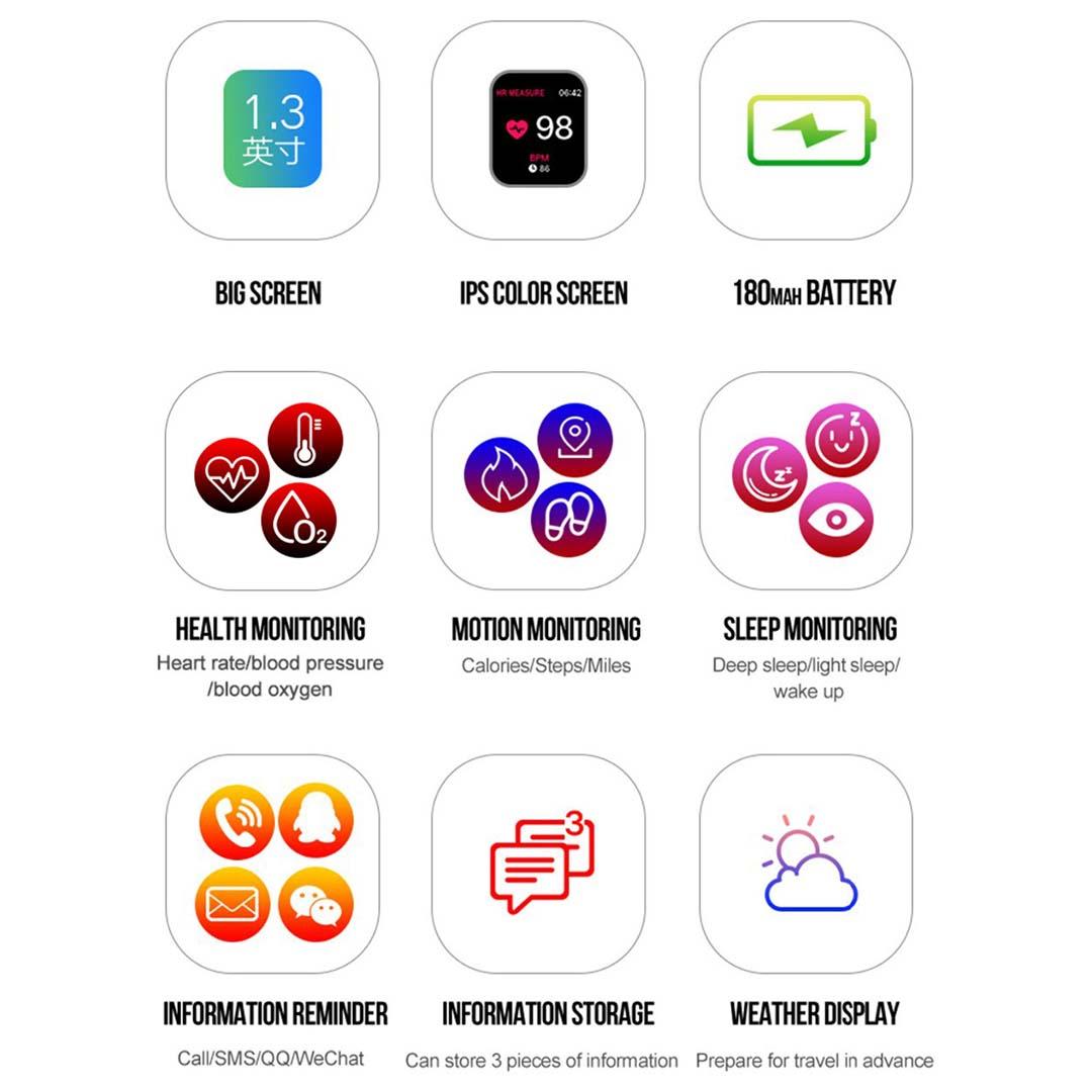 Soga 2 X Waterproof Fitness Smart Wrist Watch Heart Rate Monitor Tracker White