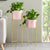 Soga 2 X 2 Layer 60cm Gold Metal Plant Stand With Pink Flower Pot Holder Corner Shelving Rack Indoor Display
