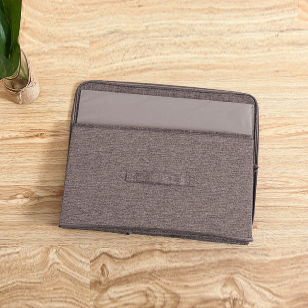 2X Coffee Small Portable Double Zipper Storage Box Moisture Proof Clothes Basket Foldable Home Organiser