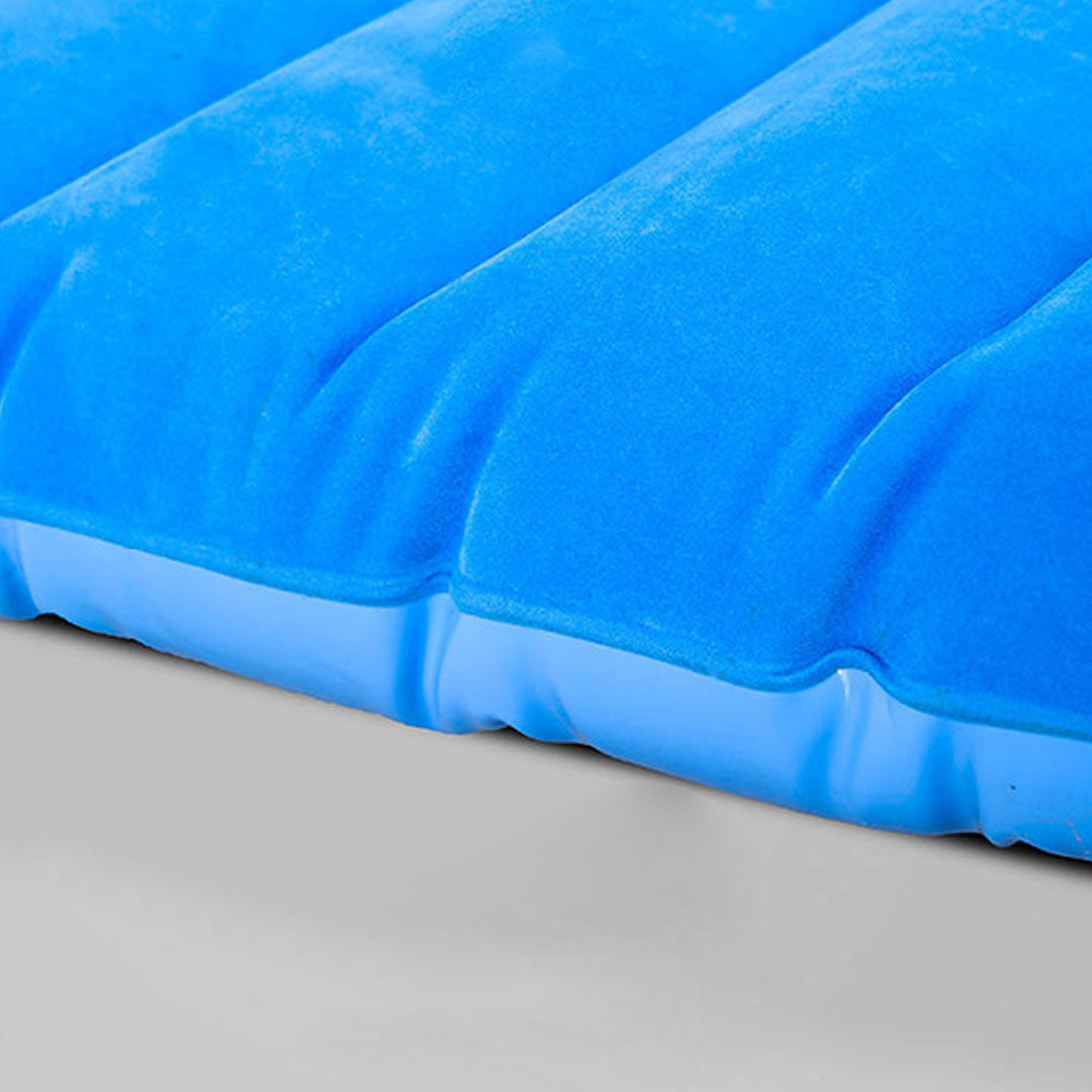 2X Blue Stripe Inflatable Car Mattress Portable Camping Rest Air Bed Travel Compact Sleeping Kit Essentials