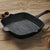 Soga 2 X 26cm Square Ribbed Cast Iron Frying Pan Skillet Steak Sizzle Platter With Handle