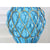 67cm Blue Glass Tall Floor Vase and 12pcs Pink Artificial Fake Flower Set