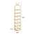 7 Tier Bunny Ears Shape Gold Plated Metal Shoe Organizer Space Saving Portable Footwear Storage Shelf