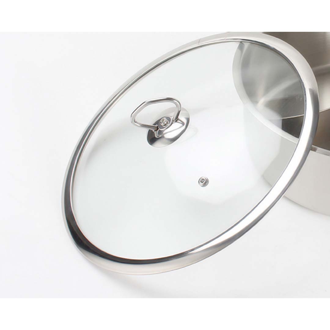 Stainless Steel 26cm 30cm Casserole With Lid Induction Cookware