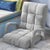 Soga 4 X Foldable Lounge Cushion Adjustable Floor Lazy Recliner Chair With Armrest Grey